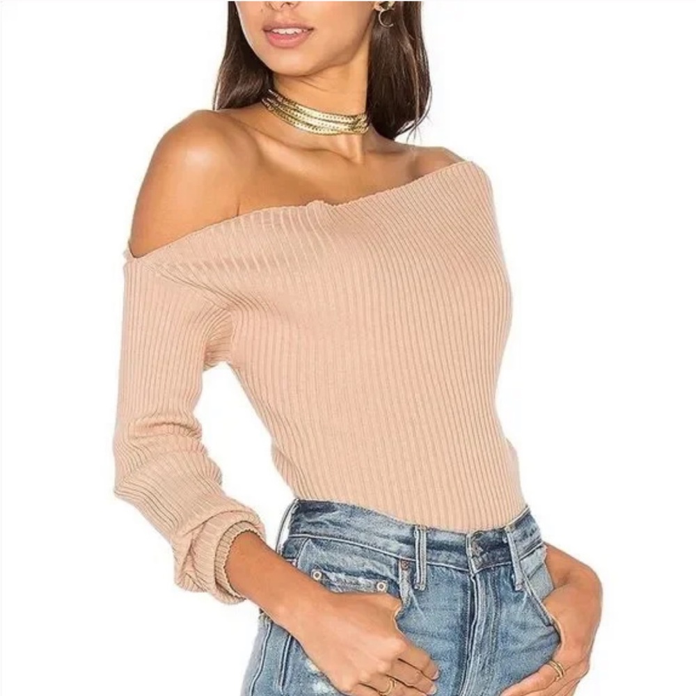 MAJORELLE x Revolve Twist Sweater Tan Size Small